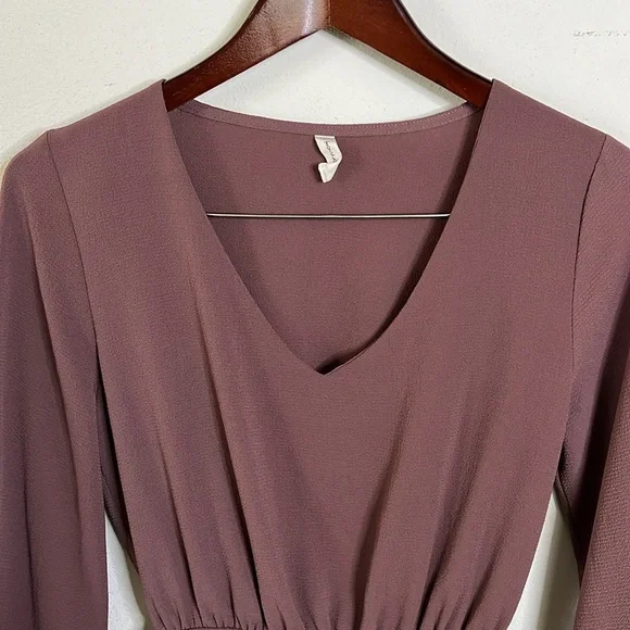 Tyche Purple Dress Fit and Flare Long-sleeve Womens Size Small Casual Fall - Picture 3 of 12